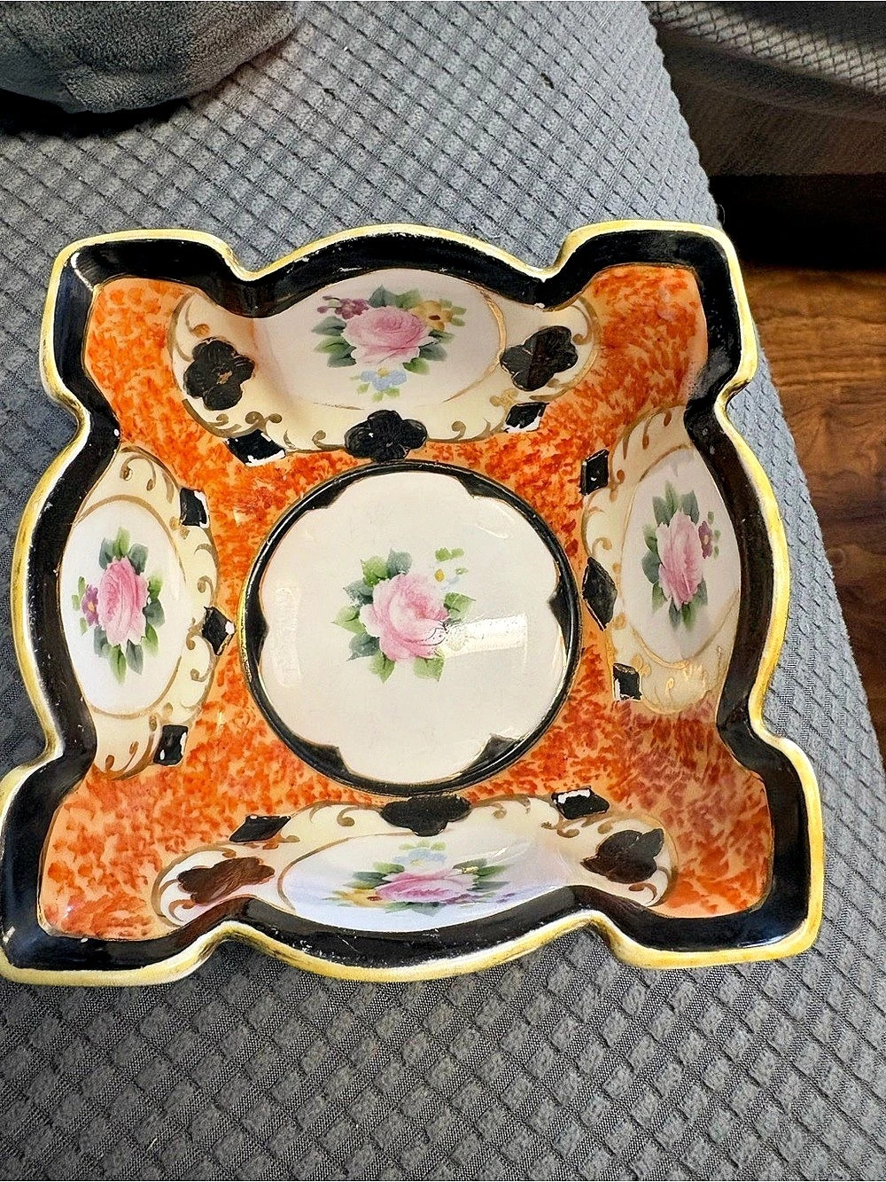 Vintage Noritake Hand Painted Rose Bowl 1920s Morimura Japan - AS IS